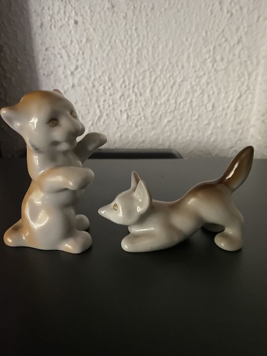 2 Figurki porcelana Płonne vintage