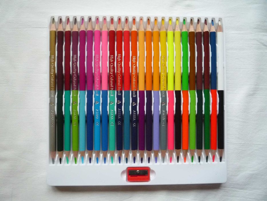 NOWE Astra Kredki ołówkowe trójkątne dwustronne 24/48 kolorów