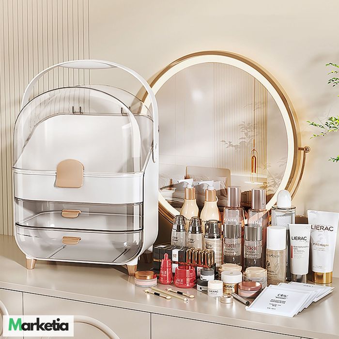 Szkatułka organizer Gloria na kosmetyki i biżuterię z szufladami