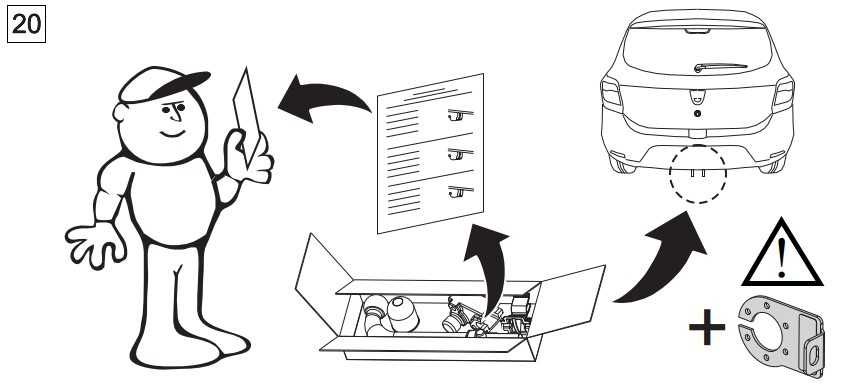 Kit DIY gancho reboque amovível Dacia Sandero Stepway - Novo