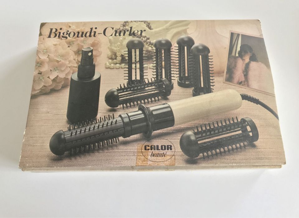Bigoudi curler / rolos aquecidos cabelo vintage + escova hair styling