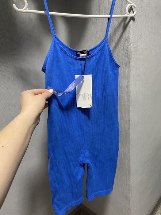 Комбінезон zara в рубчик синій, розсір M-L