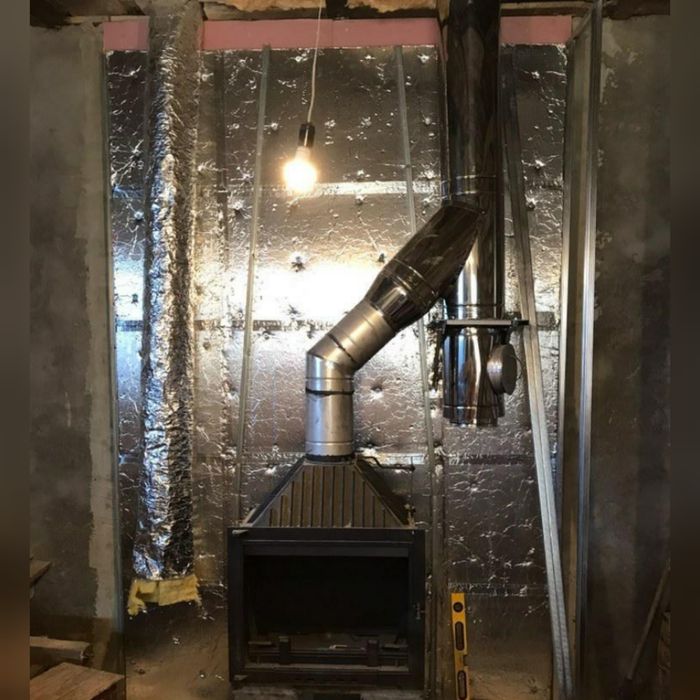 160д Дымоходная труба для печки котла камина на дровах твёрдом топливе