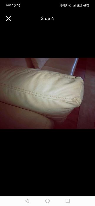 Sofá em pele genuína