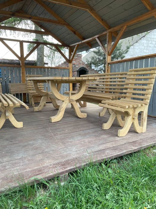 Zestaw drewniany do ogrodu