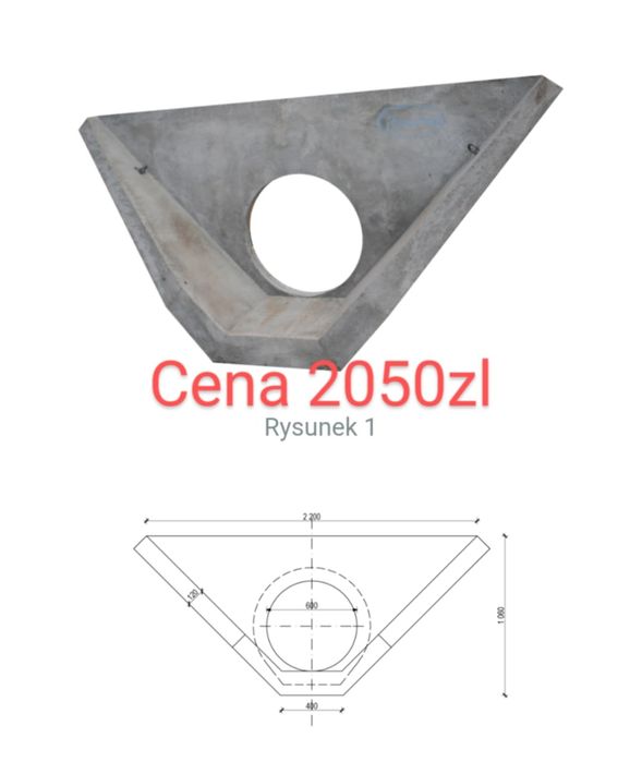 Zbrojona  ścianka  przepustu fi 400 mm