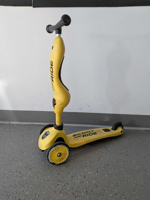 Scoot And Ride - hulajnoga/jeździk 2w1 żółta