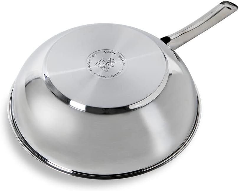 Wok ze stali nierdzewnej 3-warstwowy bez powłoki 28cm