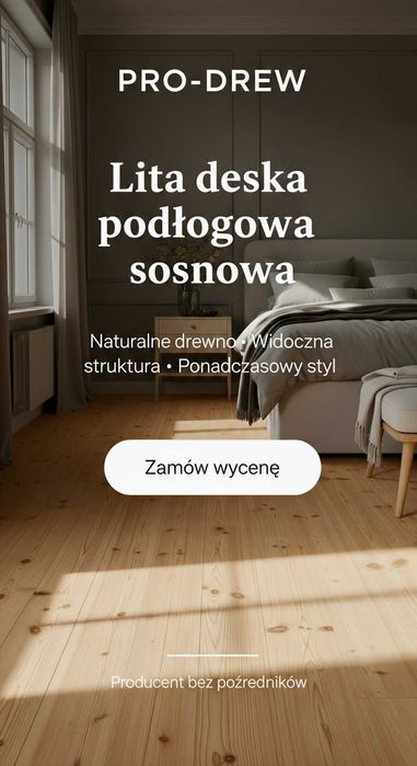 Deska podłogowa sosna skandynawska 28x149 stropo-podłoga