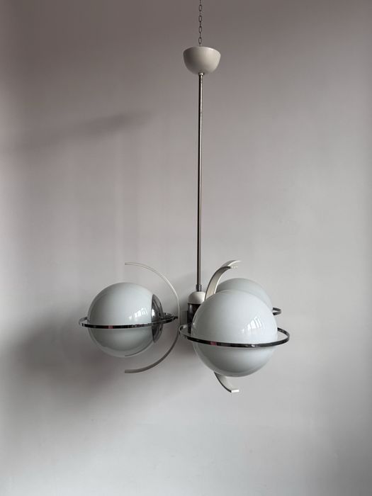 Włoska lampa wisząca Space Agechrom, lata 70te