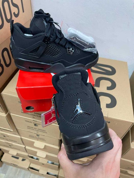 Мужские кроссовки Nike Air Jordan 4 Retro Black Cat. Размеры 40-45