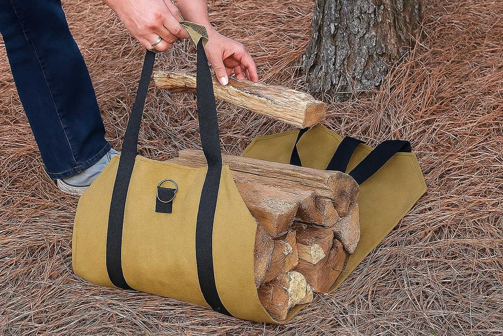 Сумка для зручного перенесення дров 45×30 см (з ременями) переноски