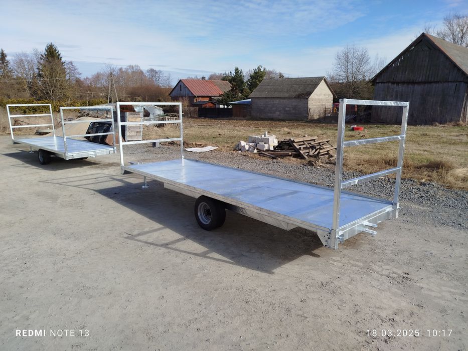 Przyczepa sadownicza 4/5 paletowa Ocynk wózek transportowy Platforma