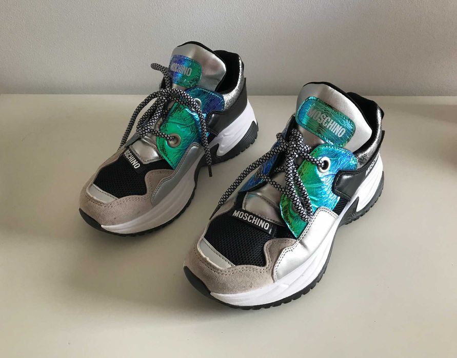 Sapatilhas tenis chunky multicolor Moschino senhora 37