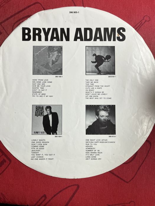 Bryan Adams caixa de metal com 4 discos de vinil