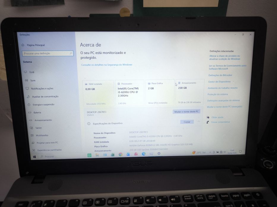 Portátil Gaming i5 6300U | 8GB RAM | UHD + GT 920MX vendo ou troco