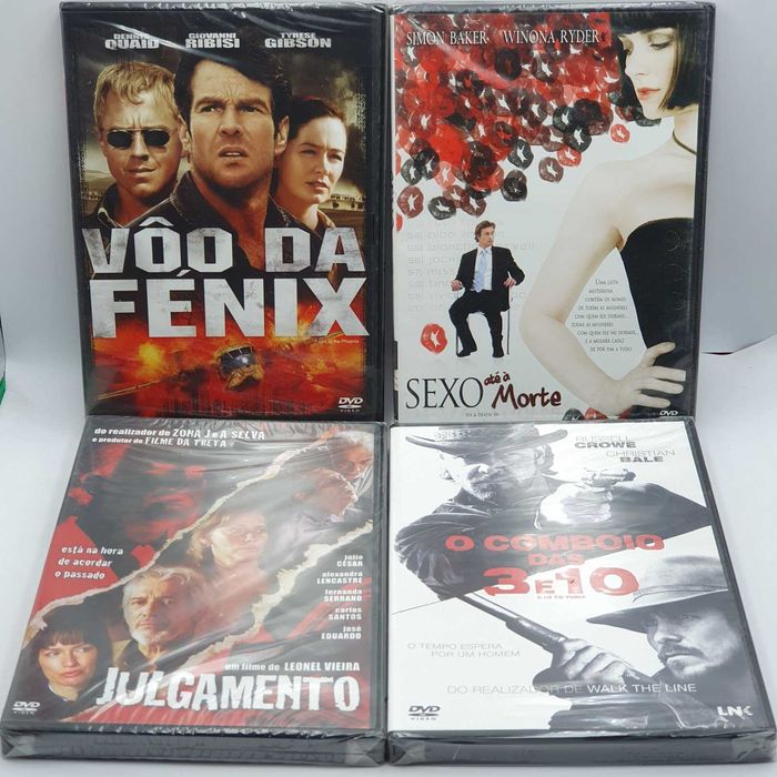 Lote 2/4 - Pack de 18 Filmes Novos e Selados em DVD - Ref.VI