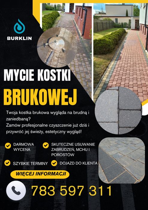 MYCIE KOSTKI BRUKOWEJ – czyszczenie, impregnacja, spoinowanie
