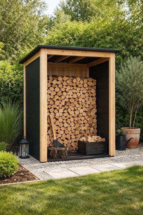 Drewutnia/wiata/schowek ogrodowy/ domek narzędziowy

Konstrukcja drewn