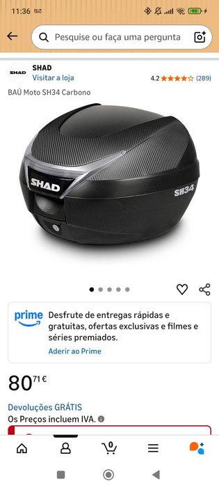 Top case shad 34 l