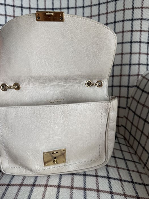 Marc Jacobs бежева шкіряна сумка кросбоді оригінал