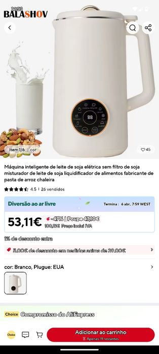 Máquina inteligente de leite de soja elétrica