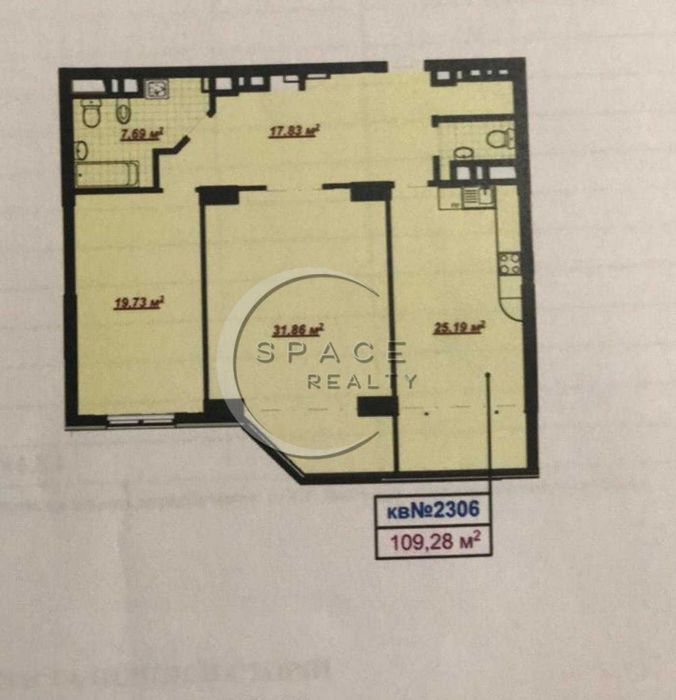 3-кімнатна квартира за адресою вул. Андрія Верхогляда (площа 110 м²) - Atlanta.ua - фото 2