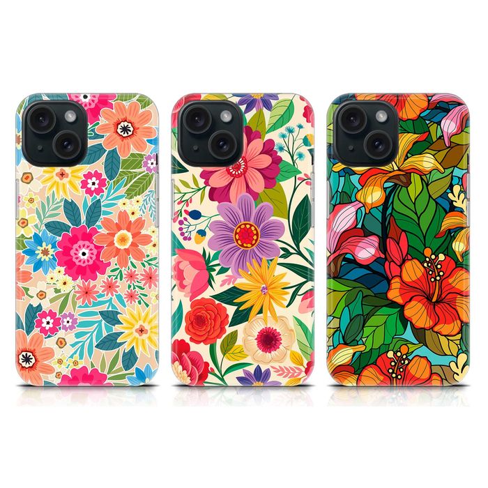 Capas em silicone com Flores para iPhone