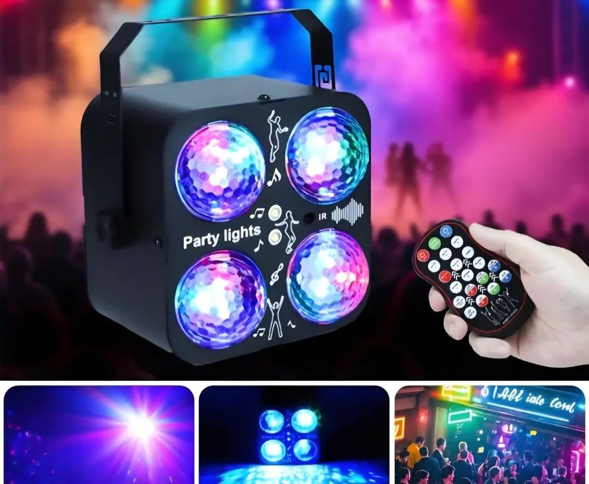 Efekt świetlny Multi Led, Stroboskop, Pilot. Stan Nowy