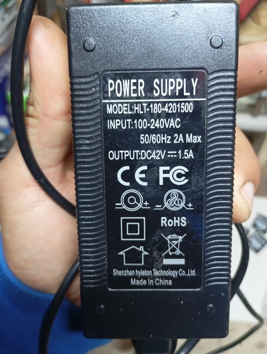 Блок живлення на 42в для гіроскутерів, гірбордів