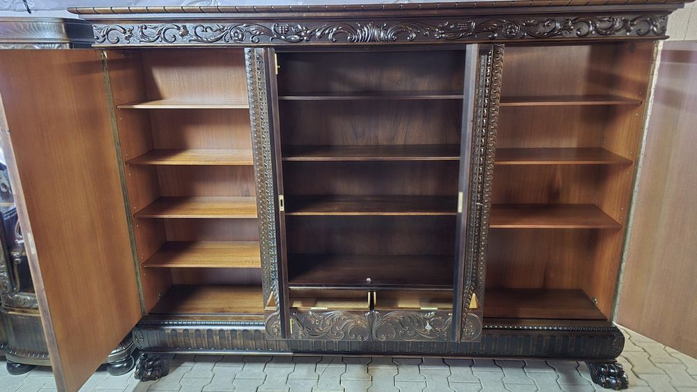 Biblioteka + biurko Antyk Neorenesans Lwie Łapy Gabinet