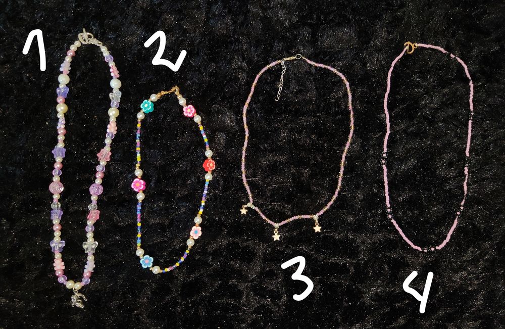 ZESTAW naszyjniki z koralików handmade