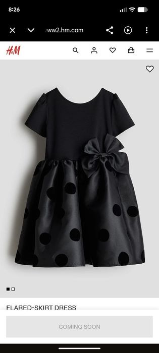 H&M Сукня і шубка для дівчинки, розмір 110/116.
