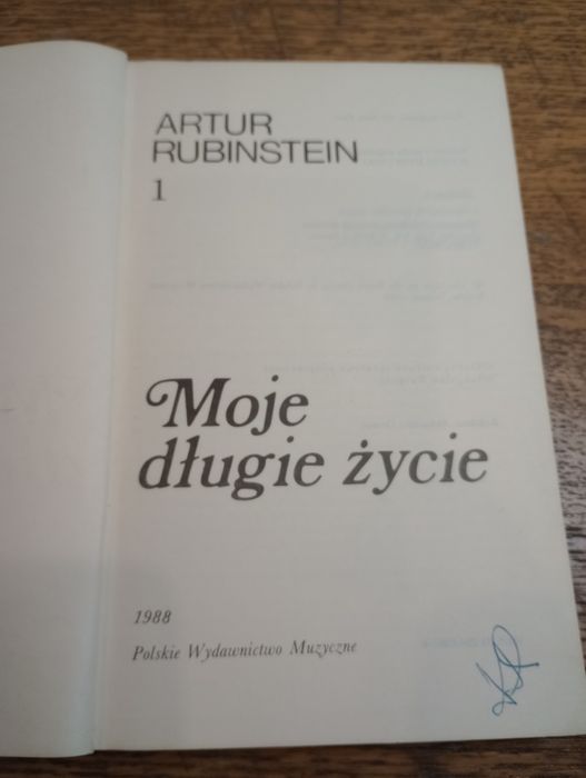 Moje drugie życie. Tom 1. Artur Rubinstein