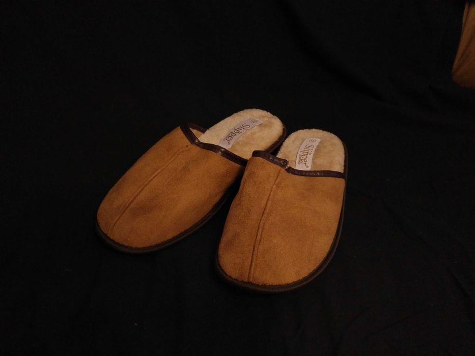 kapcie męskie z futerkiem