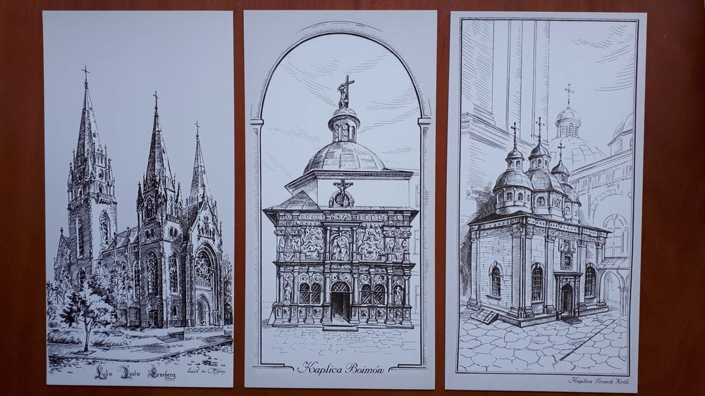 Lwów w grafice, 15 kart z widokami miasta