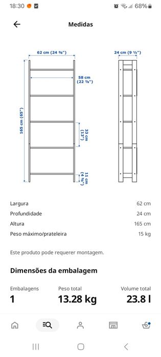 Estante ikea preta