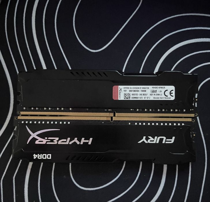 Оперативна памʼять Kingsston Fury ddr4-2666