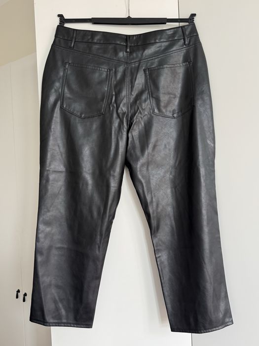 Czarne spodnie z ekoskóry Nine West 46 XXL Straight nowa metka