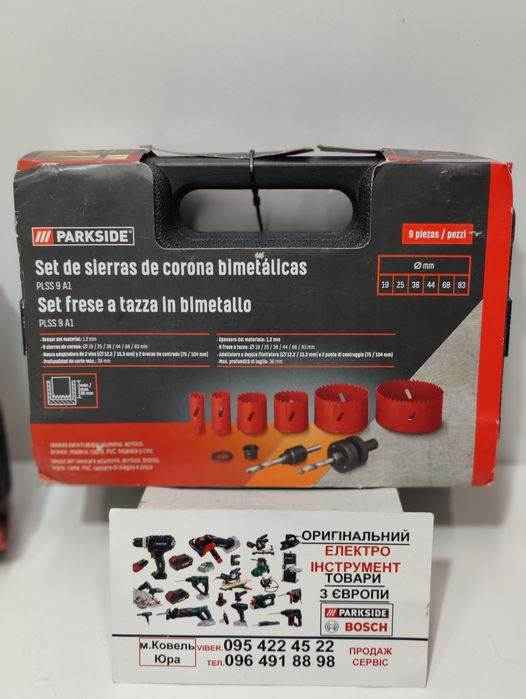 ОРИГИН біметал коронки GERMAN Parkside PLSS 9 A1/коронок/набор/свердла