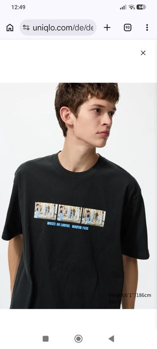 Продам чорну чоловічу футболку UNIQLO Xl