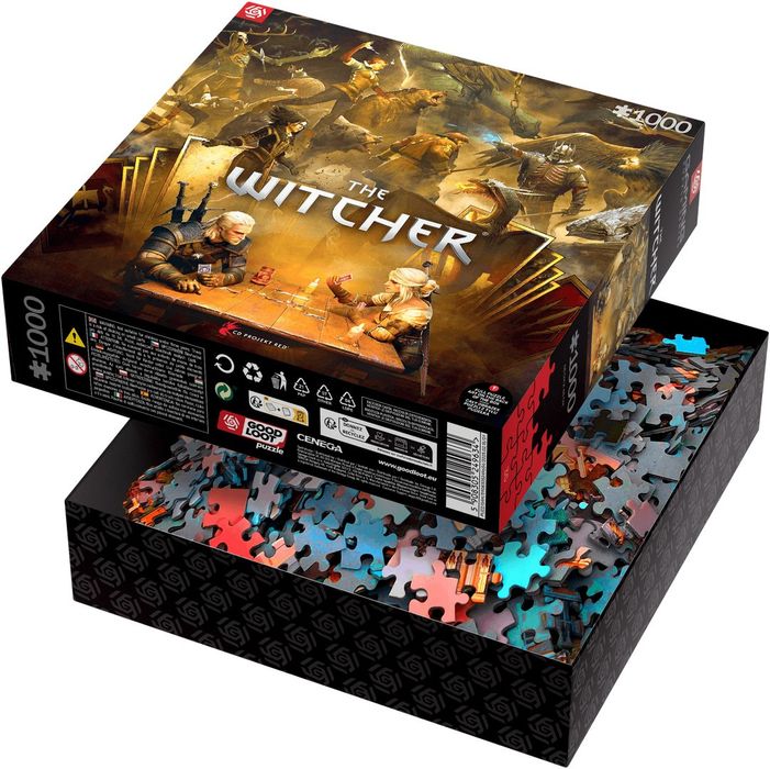 Puzzle The Witcher (Wiedźmin) Playing Gwent - 1000 elementów / Nowa w folii
