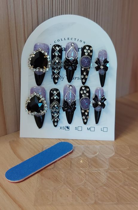 Накладные ногти ручной работы,размер хs