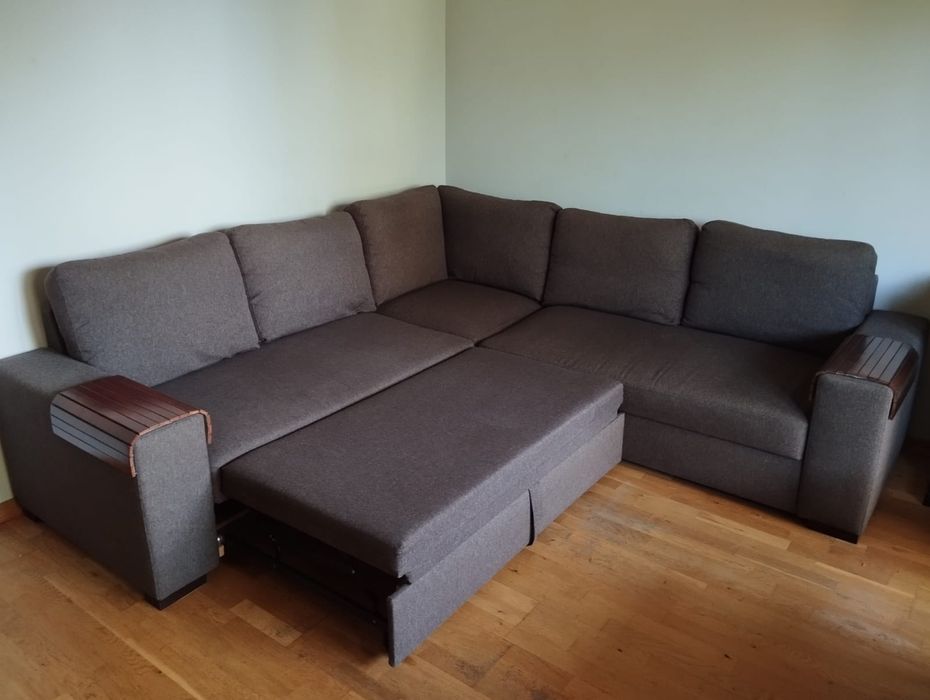 Narożnik rozkładany VOX 240 × 240 cm – z pojemnikiem na pościel