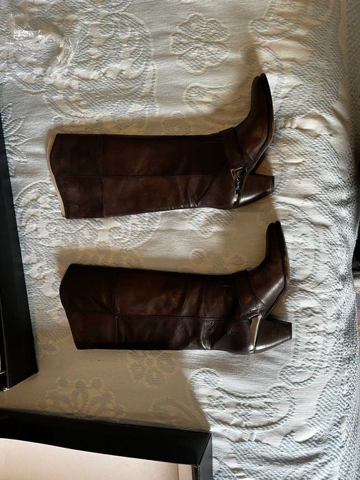 Botas Miss Sixty em pele castanha - tamanho 36