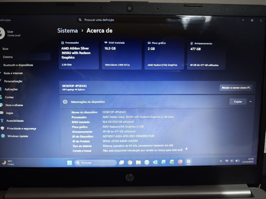 HP 16GB Ram 512 SSD