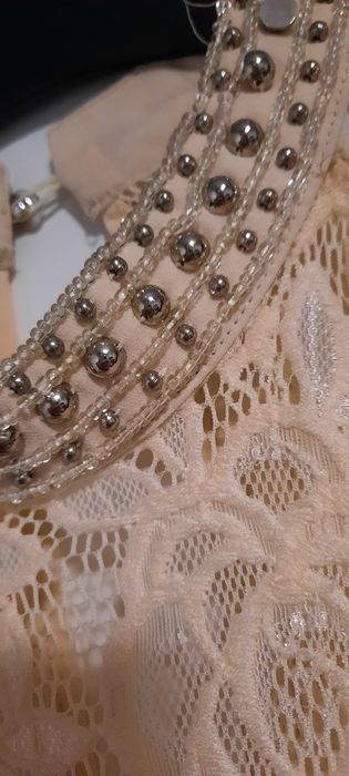 Vestido comprido cerimónia pérola