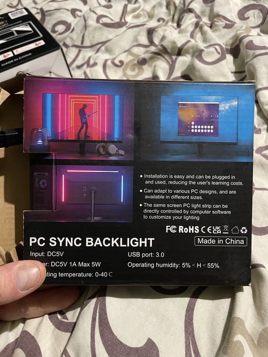 RGB LED лента для монитора 27