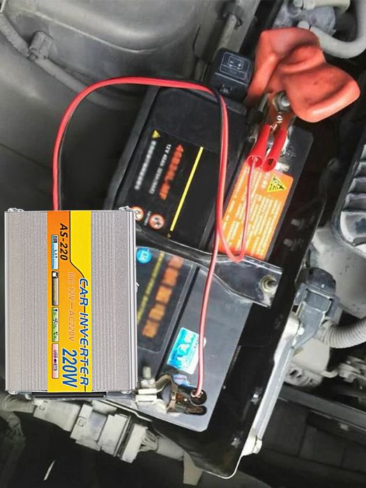 Інвертор в авто 12 на 220, 220W (номінал 100W)| перетворювач напруги