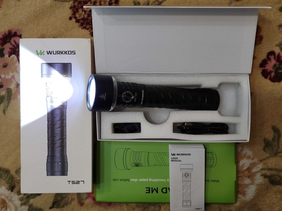 Продам мощный поисковый фонарь Wurkkos TS27 LiFePO4